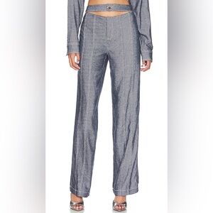 NWT HOURS AMARA TROUSERS in Silver Grey Size Small